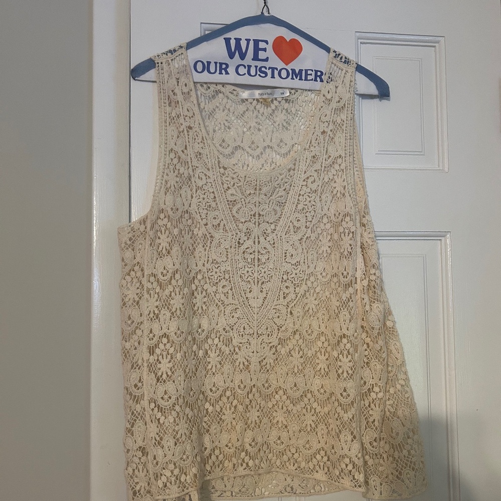 Fun 2 Fun Sleeveless Lace Top
